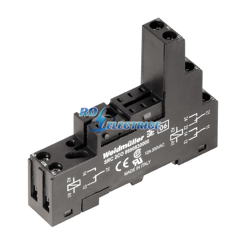 SRC 2CO; RIDERSERIES, Relay base, Screw connection