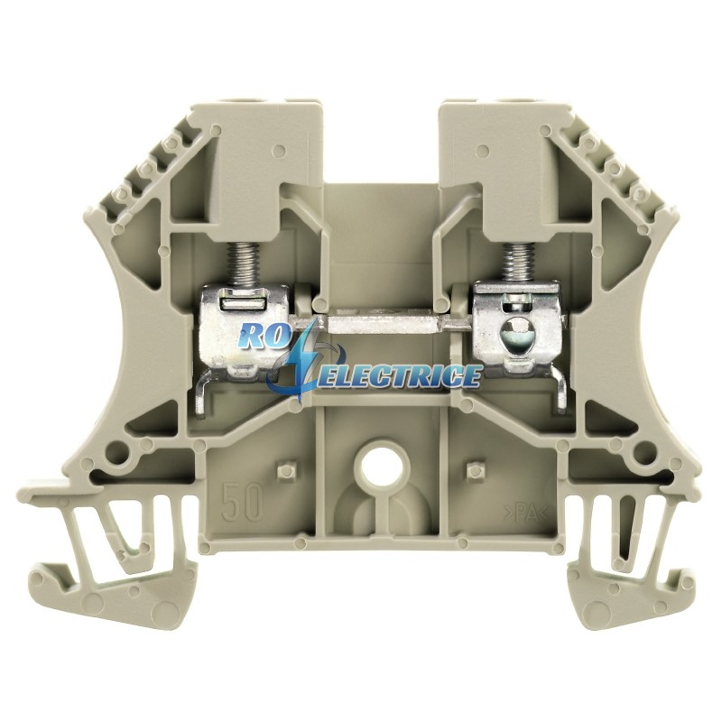 WDU 4 GR; W-Series, Feed-through terminal, Rated cross-section: 4 mm?, Screw connection, Direct mounting